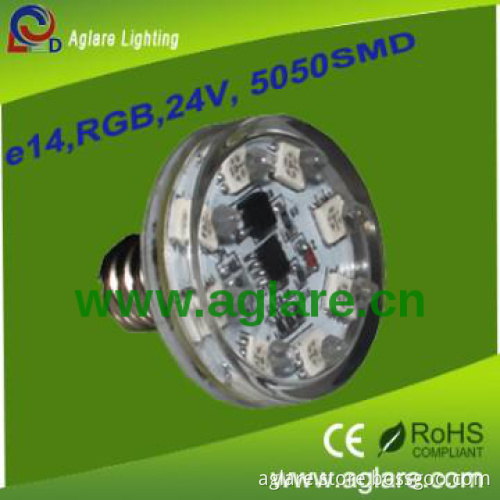 Factory derect sale 5050SMD AC24V rgb e14 led amusement